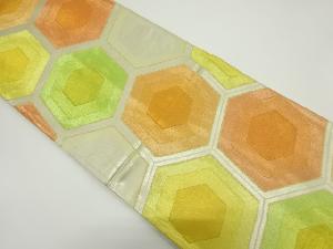 アンティーク　重ね亀甲模様織り出し袋帯（材料）